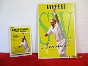 2004 Shane Warne Cricket Card Australia Fact File Greeting card BRAND NEW - Picture 1 of 2