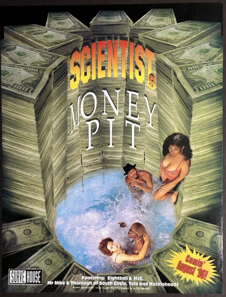 Póster promocional 8,5x11 OG rap científicos money Pit ocho bolas MJG Tela Suave House Foto 1 de 1