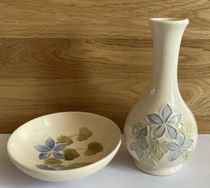 Moorcroft - Campanula Bell Flower Bud Vase And Matching Bowl. - Picture 1 of 16