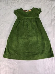 Mini Boden Girls Size 6-7 Y Corduroy A Line Dress Floral Lined Pockets Green 6 7 - Picture 1 of 7