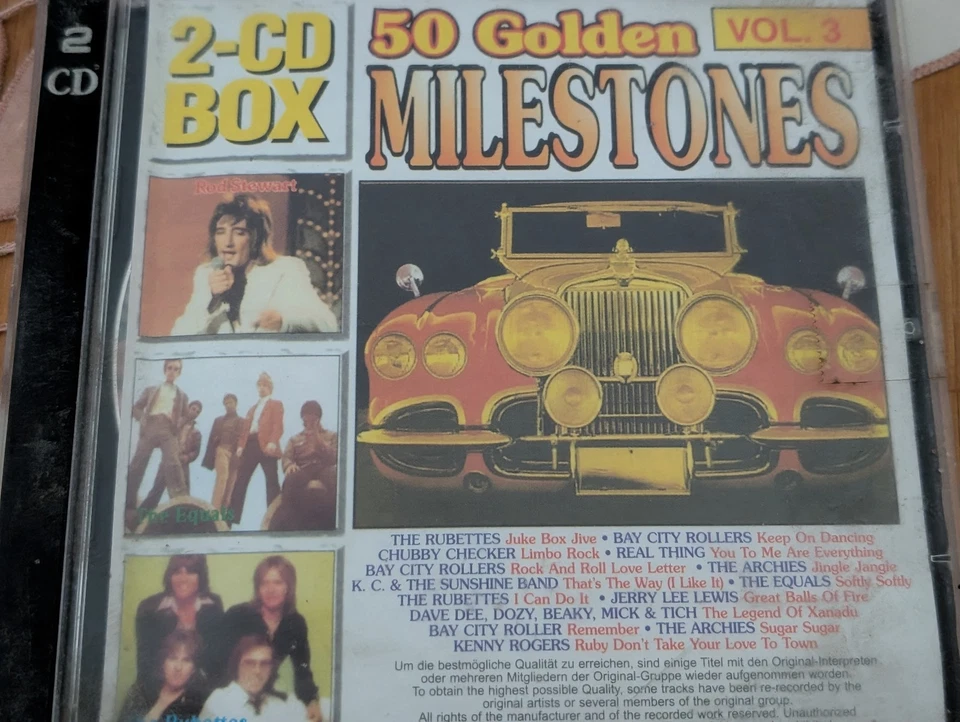 Various 50 Golden Milestones Vol. 3 Oldies 2 CD Box 1999 Rod Stewart Equals Rube - Bild 1 von 4