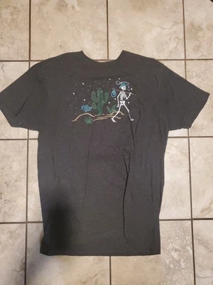 Camiseta Moonshine Spirit Hombre L Carbón Esqueleto Y Cactus Gráfico Camiseta Foto 1 de 4