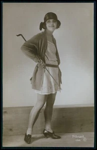 cc Francés Desnudo Mujer Wyndham Risk Lencería Bastón Caminar Años 1920 Foto Postal - Imagen 1 de 2