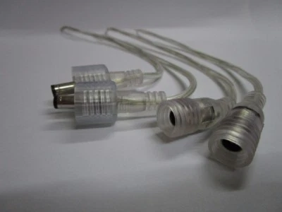 5 set Waterproof Cable White 5.5X2.1mm DC Power Connector Male to Female 15cm - Image 1 of 4
