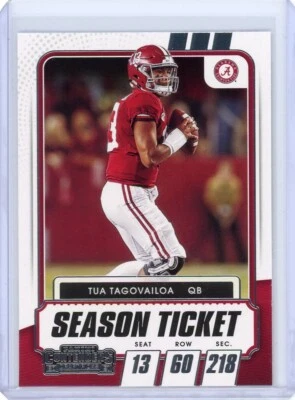 2021 PANINI CONTENDERS DRAFT TUA TAGOVAILOA #25 ALABAMA CRIMSON TIDE DOLPHINS - Image 1 of 2