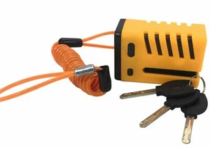 ROCK SOLID BIG BLOCK BLOQUEO DE DISCO DE MOTOCICLETA CABLE RECORDATORIO GRATUITO 3 llaves - Imagen 1 de 2