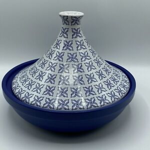 Lakeland Moroccan Blue & White Ceramic Tagine Dish Pot for Baking Slow Cooking 