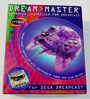 Nyko Dream Master Advanced Controller for Sega Dreamcast Clear Purple New-Sealed - Image 1 of 4