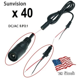 Sunvision CCTV x40 38” Cable coleta enchufe hembra alimentación DC para vigilancia (CP87) - Imagen 1 de 8