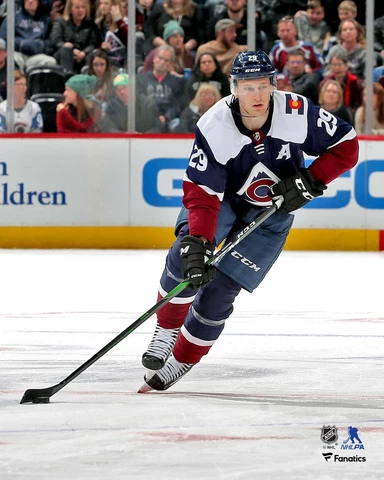Nathan MacKinnon Colorado Avalanche Unsigned Alternate Jersey Skating 8x10 Photo Cover