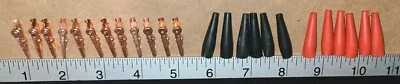 Mueller 30C electrical alligator clips w/ insulators - qty. 12, for 1 price