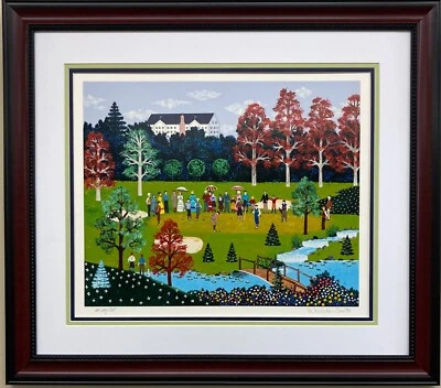 Jane Wooster Scott "Putt for the Championship" HS & Numbered Serigraph 框架 — 第 1/4 张图片