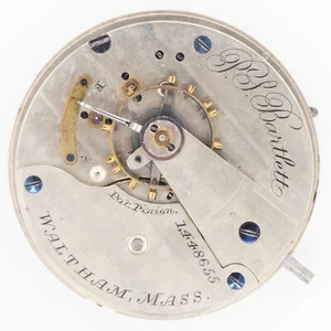 Waltham P.S. Movimiento Reloj Bolsillo Antiguo Bartlett Talla 18 11 Joyas, Funciona - Imagen 1 de 4