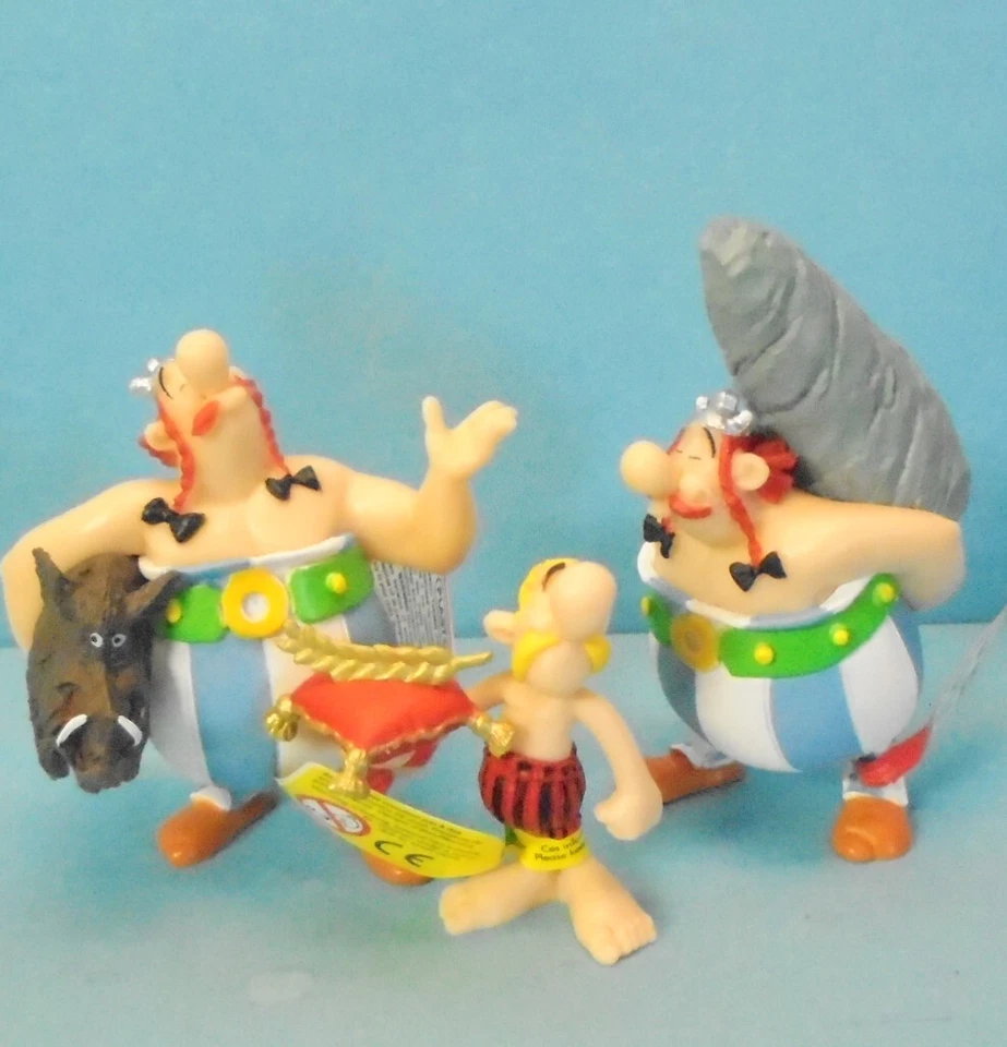 NEU 60613 Asterix 60611 Obelix Wildschwein 60612 m. Hinkelstein ZUSAMMEN Plastoy - Bild 1 von 3