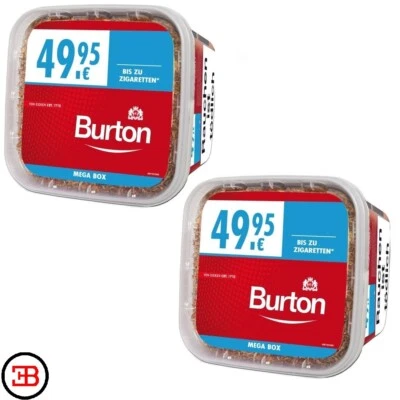 2x Burton Red MEGA BOX 270g Eimer Stopftabak Rot Volumentabak Zigarettentabak - Bild 1 von 2
