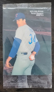 1990 Mother's Cookies Nolan Ryan, Texas Rangers, 500 K's.  Card # 3 of 4.