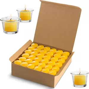 Citronella Scented Votive Candles - 10 Hour Burn Time - Set of 72 for Dinner - Picture 1 of 11