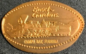 ¡COBRE! ¡RETIRADO! TREN - BUSCH GARDEN DIVERSIÓN FLORIDA PENNY - Imagen 1 de 2