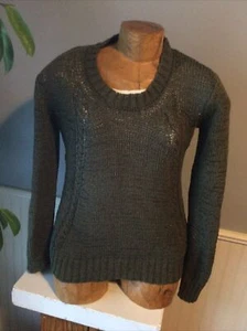 Prana Medium Olive Green Sweater Long Sleeve  - Picture 1 of 10