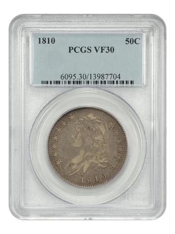 1810 50C PCGS VF30 Cover