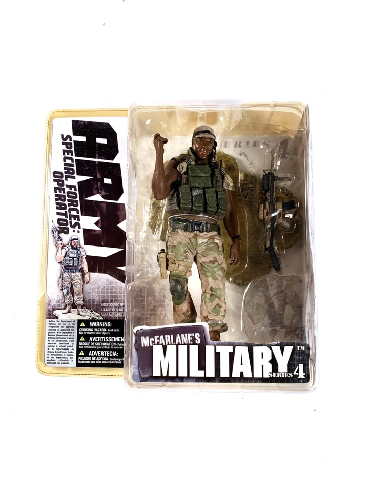 "Figura de acción McFarlane 7"" serie militar 4 fuerzas especiales del ejército: operador, 2007" Foto 1 de 4