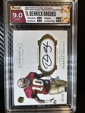 DERRICK BROOKS 2022 PANINI-FLAWLESS GOLD TEAM SLOGAN SIGN-AUTO 2/25 HGA 9 🔥🍢