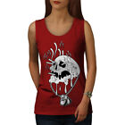 Wellcoda Melt Skeleton Death Womens Tank Top, Warrior Athletic Sports Shirt