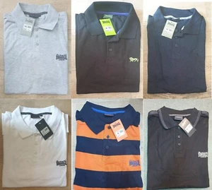 LONSDALE T Shirt POLO MENS NEW SMART CASUAL. COLLAR. VARIOUS SIZES & STYLES - Picture 1 of 42