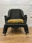 Antique Chinese Cat Xiaoye Zitan Hardwood Carved Arm Chair Ming Ebony Wu/Yinchen