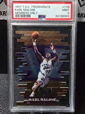 1997 T.S.C. Triumvirate Members Only KARL MALONE #T7B PSA 9 MINT - image 1 of 2