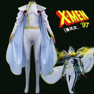 X Men 97 Storm Ororo Munroe Cosplay Costume Bodysuit Zentai Jumpsuit Cloak - Picture 1 of 13