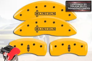 2020-2024 Lincoln Corsair Front + Rear Yellow MGP Brake Disc Caliper Covers Star - Picture 1 of 10