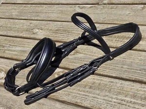 Schockemohle Milan Black Anatomic Padded Monocrown Dressage Double Bridle - FULL - Picture 1 of 21