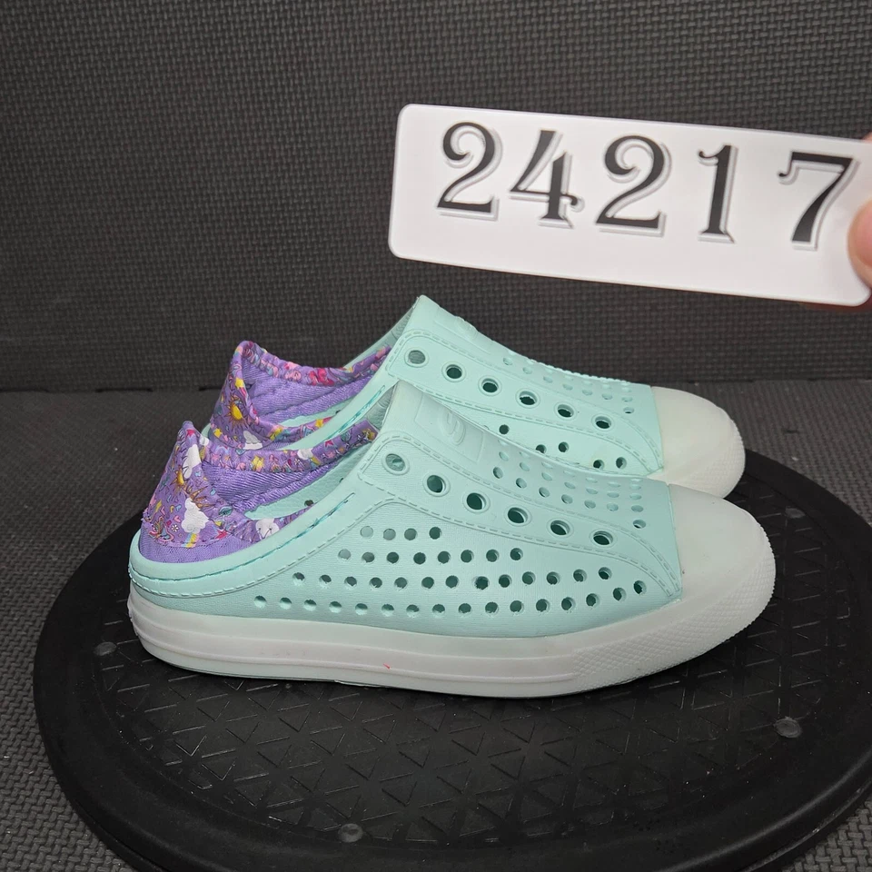 Zapatos sin cordones Skechers Foamies Guzmán para niños pequeños talla 13 azul blanco iluminado Foto 1 de 4