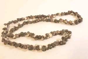 Hawaiian 36" Shell Lei Beige Gray Necklace  - Picture 1 of 6