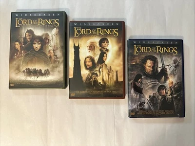 Lord of the Rings Trilogy Widescreen Dvd Bundle Sealed Foto 1 de 4