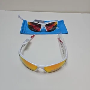 X2 Columbia Wingard C-558SPG_105 Blade Sunglasses Shiny White & Red Polarized  - Picture 1 of 8