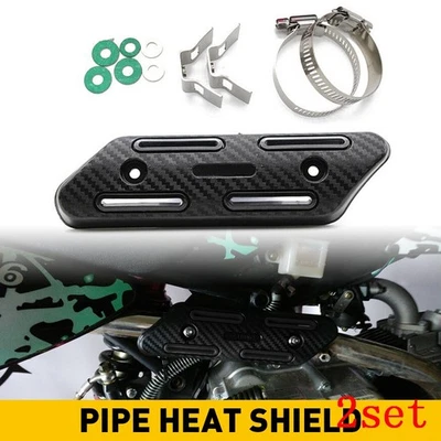 2X Cubierta protectora térmica de tubo Honda para CRF450R 2002-2020 CRF450X 05-20 negra Foto 1 de 4