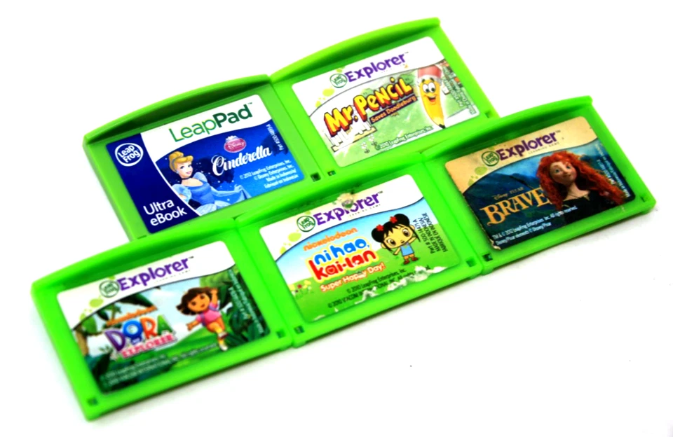 Лот из 5 игр LeapFrog LeapPad — Brave — Ni Hao — Mr Pencil — Dora — Cinderella - Изображение 1 из 4