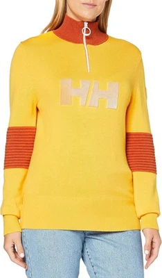 Helly Hansen Women's Tricolore Knitted Sweatshirt Pullover, Yellow, M - Image 1 of 4
