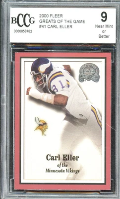2000 Fleer Greats Of The Game Carl Eller #41 BCCG 9 - Image 1 of 2