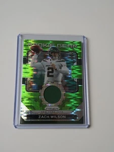 Panini Prizm 2021 Zach Wilson Jets Rookie RC Patch Neon Green Pulsar NFL - Bild 1 von 2