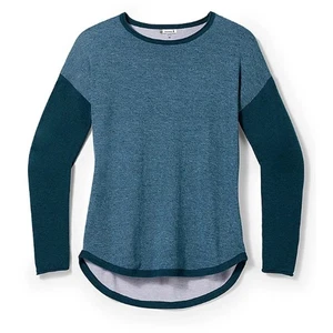 Suéter Smartwool Sombra Pino Bloques de Color Azul Donegal Raglán Jaspeado M - Imagen 1 de 5