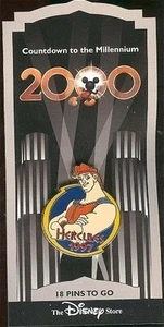 OLD Disney Pin Countdown to Millennium Series #19 Hercules 1997 Movie New Card - Picture 1 of 3