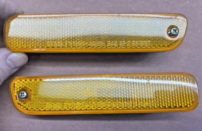 01 Honda Prelude OEM Front Bumper Amber Side Marker Stanley Pair Lens 97-01 - Image 1 of 4