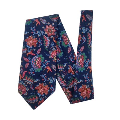 Corbata SURREY Para Hombres 100% Algodón Paisley Floral Azul EE. UU. 3,75" USADA EN EXCELENTE ESTADO Lujo Foto 1 de 4