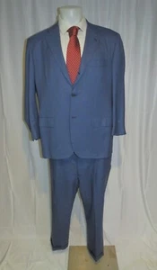 Kiton 14 Micron Super 180 Mod. Ego Blue Plaid Handmade Three Roll Two Suit 48R - Picture 1 of 19