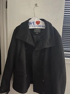 Black Armani Exchange Peacoat - Picture 1 of 5