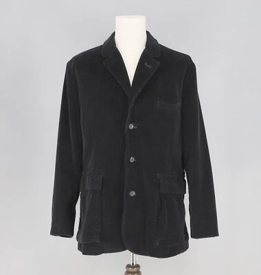 Abrigo deportivo de pana EDDIE BAUER para hombre en parche de codo de cuero negro talla 42 Foto 1 de 4