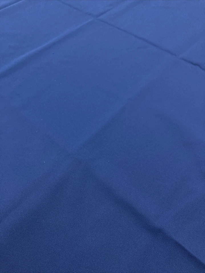 Vintage Navy Poly Poplin Fabric 1-1/2 Yards By 63” Wide - Image 1 of 4